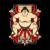 illustration de sumo japonais vecteur