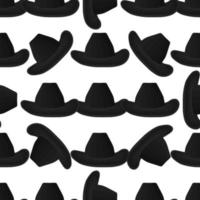 illustration sur le thème motif coloré chapeaux cowboy vecteur