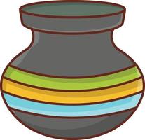 illustration vectorielle de vase sur un fond transparent. symboles de qualité premium. icône de couleur plate de ligne vectorielle pour le concept et la conception graphique. vecteur