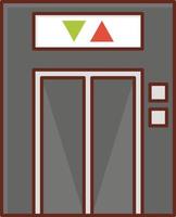 illustration vectorielle d'ascenseur sur un fond transparent. symboles de qualité premium. icône de couleur plate de ligne vectorielle pour le concept et la conception graphique. vecteur