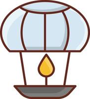 illustration vectorielle de lanterne sur un fond transparent. symboles de qualité premium. icône de couleur plate de ligne vectorielle pour le concept et la conception graphique. vecteur