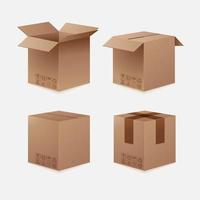 illustration vectorielle de boîte en carton, éléments d'image de tas de carton à des fins commerciales de logistique, d'expédition, de fret et d'expédition vecteur
