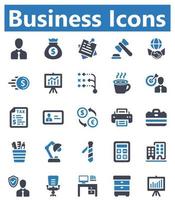 jeu d'icônes d'affaires - illustration vectorielle. entreprise, profit, investissement, finance, bureau, global, croissance, planification, objectif, impôt, icônes. vecteur