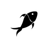 icône de poisson. symbole animal aquatique - modèle de logo vectoriel. vecteur