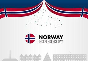 affiche de fond de la fête de lindépendance de la norvège pour la célébration nationale vecteur