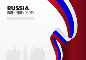 affiche de bannière de fond de fête de lindépendance de la russie vecteur