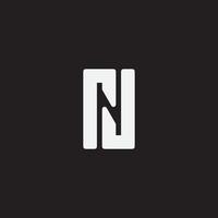 création de logo monogramme lettre initiale n. vecteur