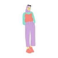 illustration de femme hijab vecteur