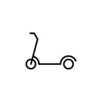 scooter, icône de ligne kick scooter, vecteur, illustration, modèle de logo. convient à de nombreuses fins. vecteur