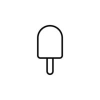 crème glacée, dessert, icône de ligne sucrée, vecteur, illustration, modèle de logo. convient à de nombreuses fins. vecteur
