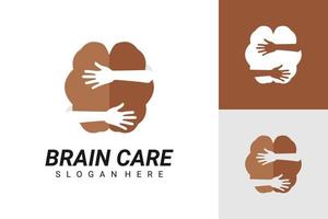 illustration vectorielle du logo de soins du cerveau. parfait à utiliser pour une entreprise médicale vecteur