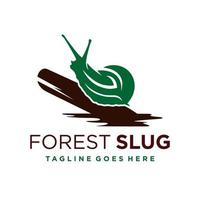 modèle de logo animal escargot forestier vecteur