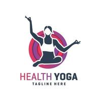 logo de formation de yoga sportif vecteur