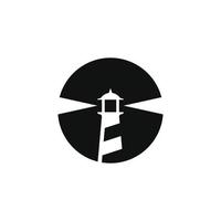 conception de vecteur de logo de phare