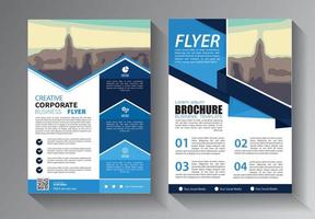 modèle de flyer pour brochure et rapport annuel vecteur