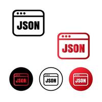 illustration de l'icône du code json vecteur