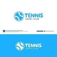 modèle de conception de logo de club de tennis, concept de logotype de tournois de tennis. identité d'équipe de tennis isolée sur fond blanc, illustrations vectorielles de conception de symbole de sport abstrait vecteur