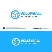 modèle de conception de logo de club de volley-ball, concept de logotype de tournois de volley. Identité de l'équipe de volley-ball isolée sur fond blanc, illustrations vectorielles de conception de symbole de sport abstrait vecteur