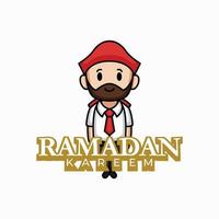 conception de mascotte ramadan kareem vecteur