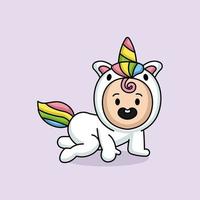 mascotte bébé licorne vecteur