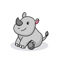 mignon petit hippopotame vecteur