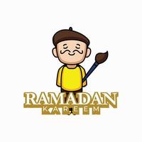 conception de mascotte ramadan kareem vecteur