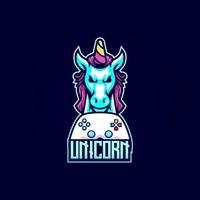 logo esport licorne vecteur