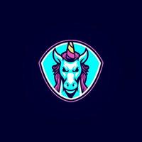 logo esport licorne vecteur