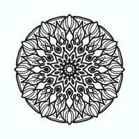 mandala dessiné à la main. décoration en ornement oriental ethnique doodle vecteur