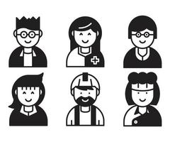 personnes profession avatars vector illustration