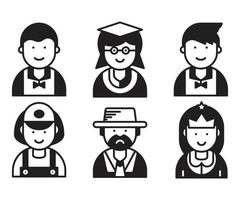 personnes profession avatars vector illustration