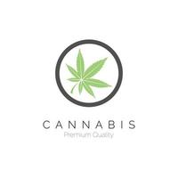 cannabis marijuana cbd feuille de chanvre logo et symbole de la marque ou de l'entreprise vecteur