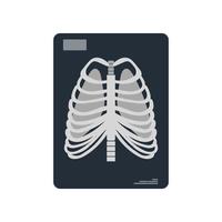 illustration vectorielle d'un instantané des poumons. radiographie des poumons isolés sur fond blanc. vecteur