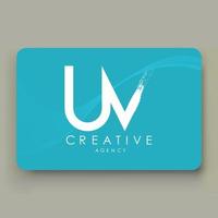 création de logo de lettrage de brosse uv. icône de lettre de logo de peinture blanche avec un design vectoriel élégant. . avec modèle de vecteur de carte de visite.