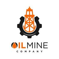 logo de mine de pétrole concevez votre entreprise vecteur