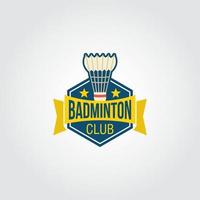 vecteur de conception de logo de badminton