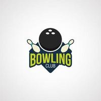 vecteur de conception de logo de bowling