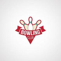 vecteur de conception de logo de bowling
