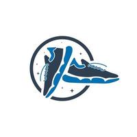 logo de chaussure de basket moderne vecteur