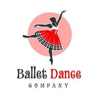 création de logo de personnes dansant le ballet vecteur