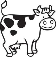 coloriage de vache illustration de dessin de dessin animé mignon téléchargement gratuit vecteur