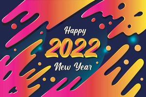 célébration de fond coloré du nouvel an 2022 vecteur