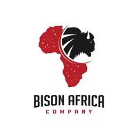 conception de carte africaine pour les cartes de bison vecteur