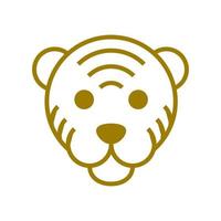 tigre ligne logo icône symbole vecteur conception graphique