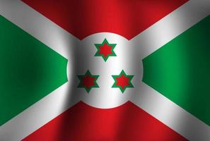 fond de drapeau burundi agitant 3d. fond d'écran de la bannière de la fête nationale de l'indépendance vecteur