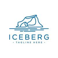 conception de logo d'iceberg de contour vecteur