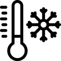 icône vectorielle simple thermomètre froid, modifiable, 48 pixels vecteur