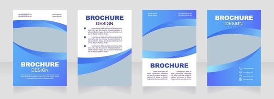 conception de brochures vierges bleues pour l'amélioration de la santé vecteur