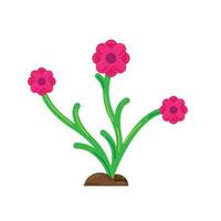 illustration vectorielle de belle fleur rose. vecteur
