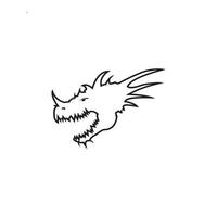 illustration d & # 39; icône de vecteur de dragon